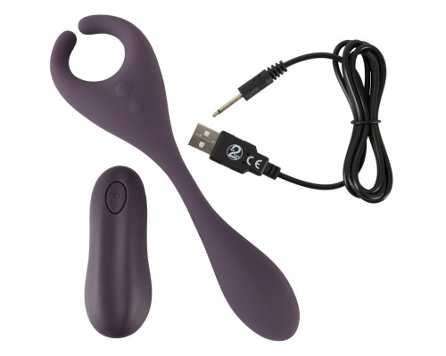 Фиолетовый универсальный вибратор Remote Controlled Couples Vibrator
