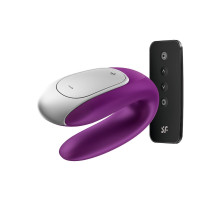 Фиолетовый вибромассажёр для пар Satisfyer Double Fun
