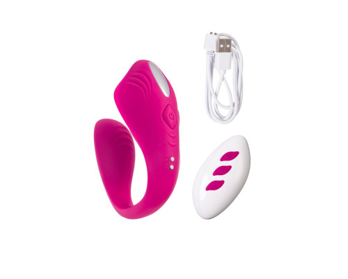 Розовый вибратор для пар Cobrum с пультом ДУ