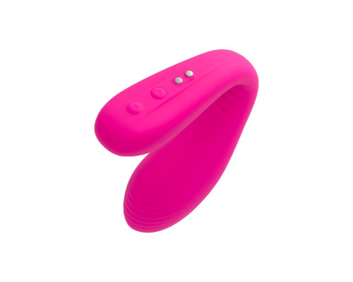 Ярко-розовый многофункциональный стимулятор для пар Dolce