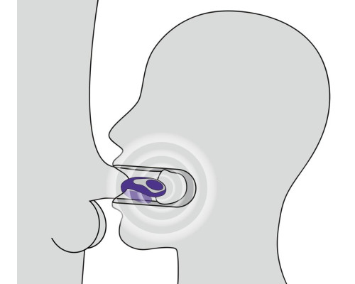 Фиолетовый вибратор для усиления ощущений от оральных ласк Blowjob
