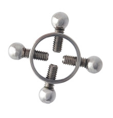 Серебристые зажимы для сосков на винтах