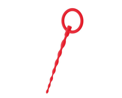 Красный уретральный плаг с кольцом