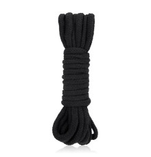 Черная хлопковая веревка для бондажа - 5 м.