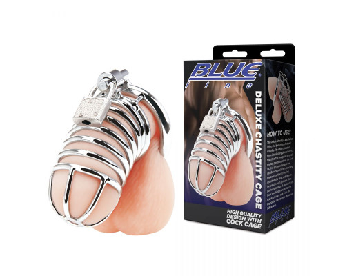 Металлическая клетка Deluxe Сhastity Сage с замком
