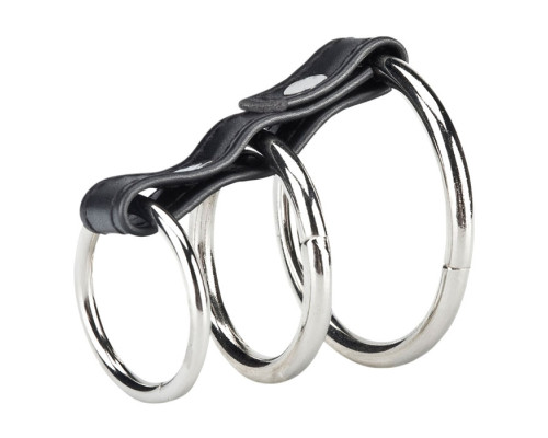 Хомут на пенис из трех металлических колец 3 RING GATES OF HELL