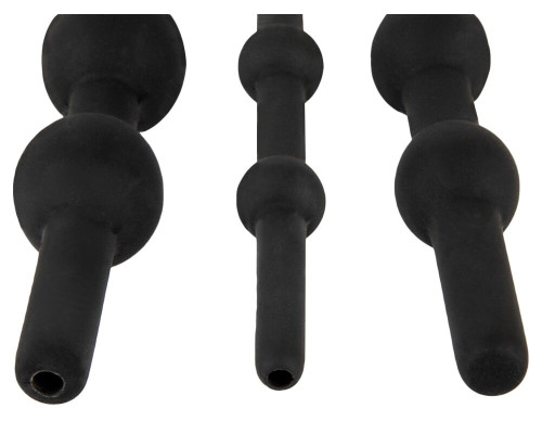 Набор из 3 черных силиконовых уретральных стимуляторов Training Set