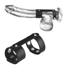 Двойной поддерживаюший ремень для пениса с заклепками