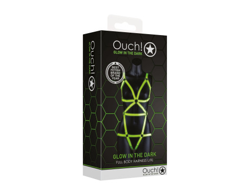Люминесцентная сбруя на тело размера L-XL