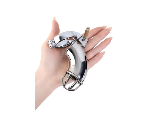 Серебристый мужской пояс верности TOYFA Metal