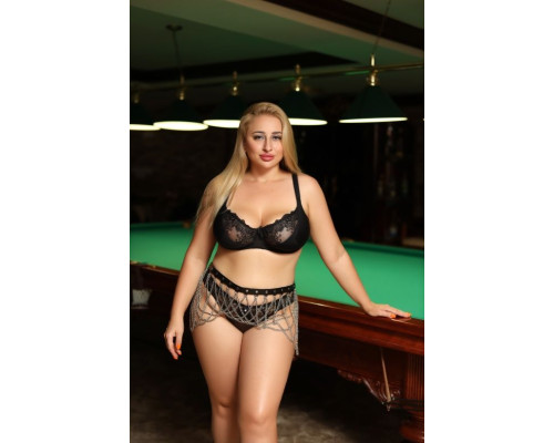 Черно-серебристый пояс-юбочка plus size Efra