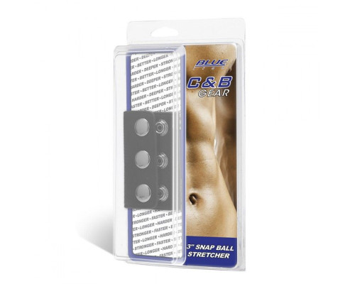 Чёрная утяжка на кнопках 100% PVC STRAP WITH METAL SNAP