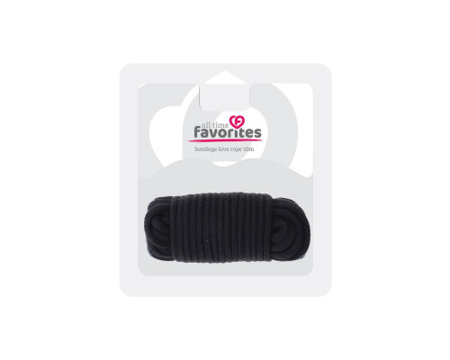 Черная веревка для связывания BONDX LOVE ROPE - 10 м.