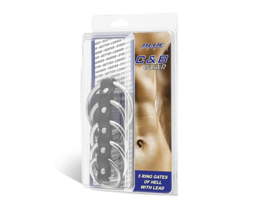 Хомут на пенис с 5 кольцами 5 Ring Gates Of Hell With Lead