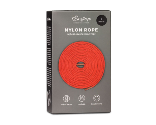Красная веревка для связывания Nylon Rope - 5 м.