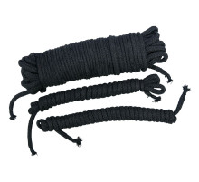 Чёрные хлопковые верёвки для бондажа