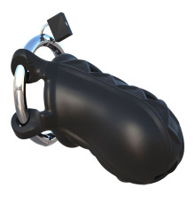 Черный замок верности Extreme Silicone Cock Blocker