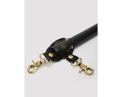 Черная распорка для ног Bound to You Faux Leather Spreader Bar - 50,8 см.