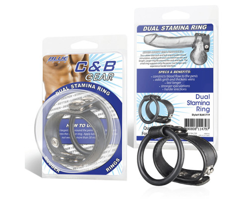 Двойное кольцо выносливости на пенис DUAL STAMINA RING