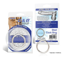 Стальное эрекционное кольцо STEEL COCK RING - 4.5 см.