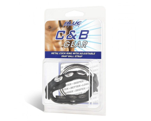 Регулируемое металлическое кольцо на пенис с ремешком