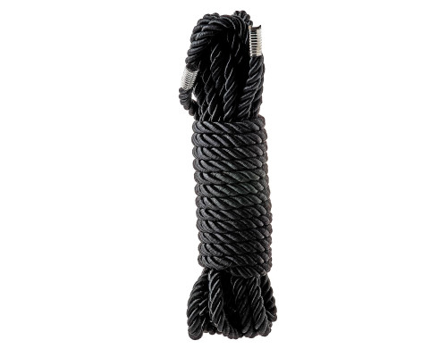 Черная веревка для шибари DELUXE BONDAGE ROPE - 5 м.