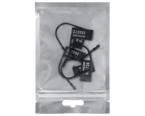 Черные пломбы-шильдики для пояса верности - 5 шт.