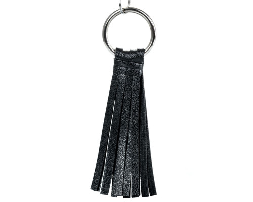 Черно-серебристые зажимы для сосков Theatre с кисточками