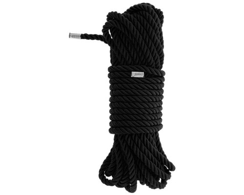 Черная веревка для бондажа BONDAGE ROPE - 10 м.