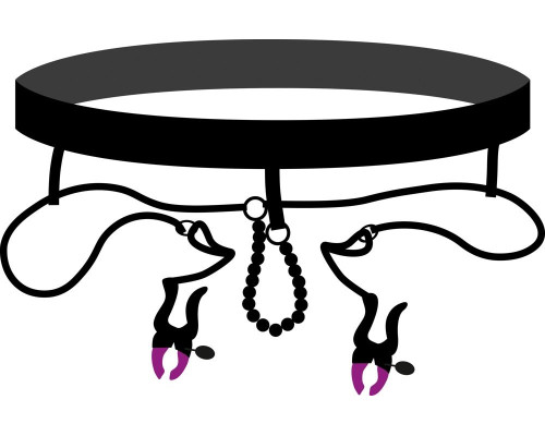 Трусики с зажимами для половых губ и бусинками для массажа промежности