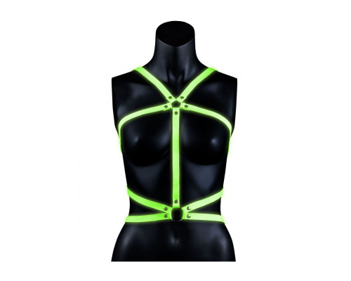 Портупея Body Harness с неоновым эффектом - размер L-XL