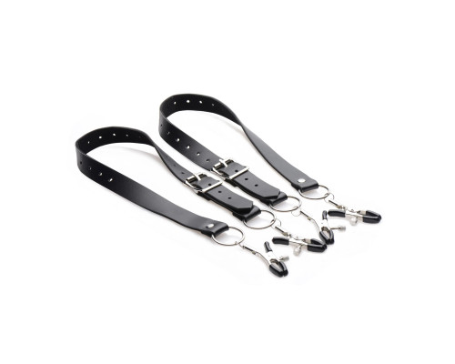 Ремни с зажимами для половых губ Spread Labia Spreader Straps with Clamps