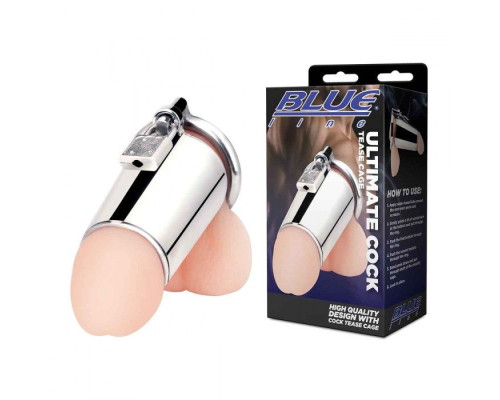 Серебристая сплошная клетка для фаллоса Ultimate Cock Tease Cage