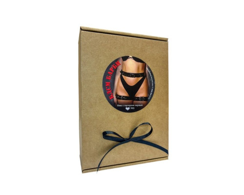 Черный пояс с гартерами «БДСМ Барби»