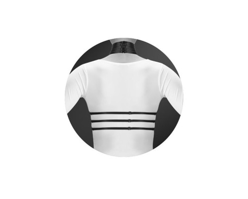 Черная упряжь на грудь Julia