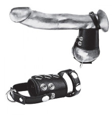 Кольцо на член и мошонку Cock Ring With 2  Ball Stretcher And Optional Weight Ring