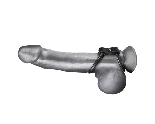 Двойное эрекционное кольцо на пенис и мошонку