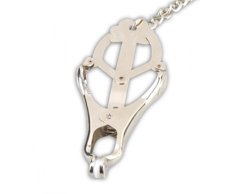 Металлические зажимы на соски в форме клевера с цепочкой