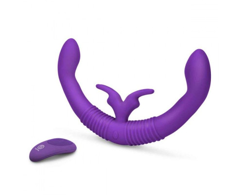 Фиолетовый двусторонний вибратор Together - 35,6 см.