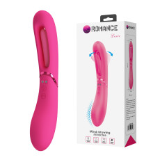 Розовый двусторонний вибратор с функцией фингеринга Lexie - 20 см.