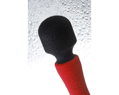 Красно-черный двусторонний вибромассажер Black Red - 21 см.