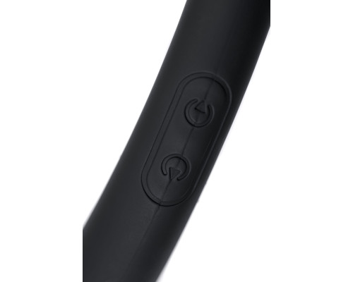 Черный двусторонний вибратор - 35 см.