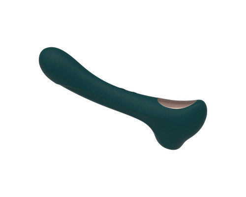 Изумрудный двусторонний стимулятор Quiver - 20,2 см.
