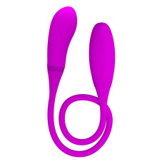 Двусторонний гибкий вибратор Snaky Vibe - 60 см.