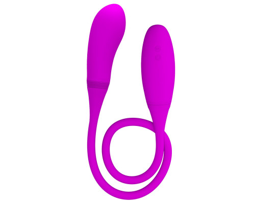 Двусторонний гибкий вибратор Snaky Vibe - 60 см.