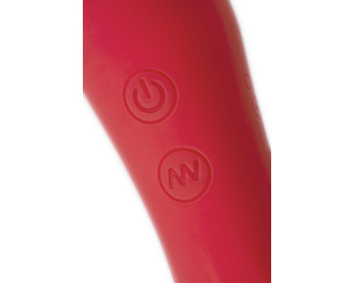 Красно-черный двусторонний вибромассажер Black Red - 21 см.