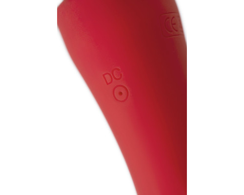 Красно-черный двусторонний вибромассажер Black Red - 21 см.