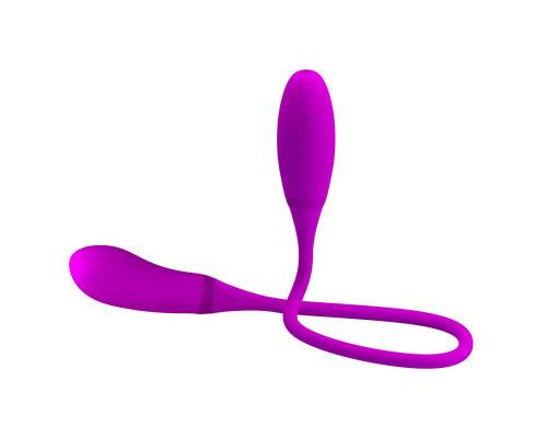 Двусторонний гибкий вибратор Snaky Vibe - 60 см.