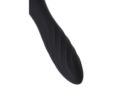 Черно-красный двусторонний вибромассажер Black Red - 21 см.