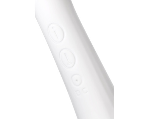 Белый вибратор с вакуумной стимуляцией Jasmine - 23 см.